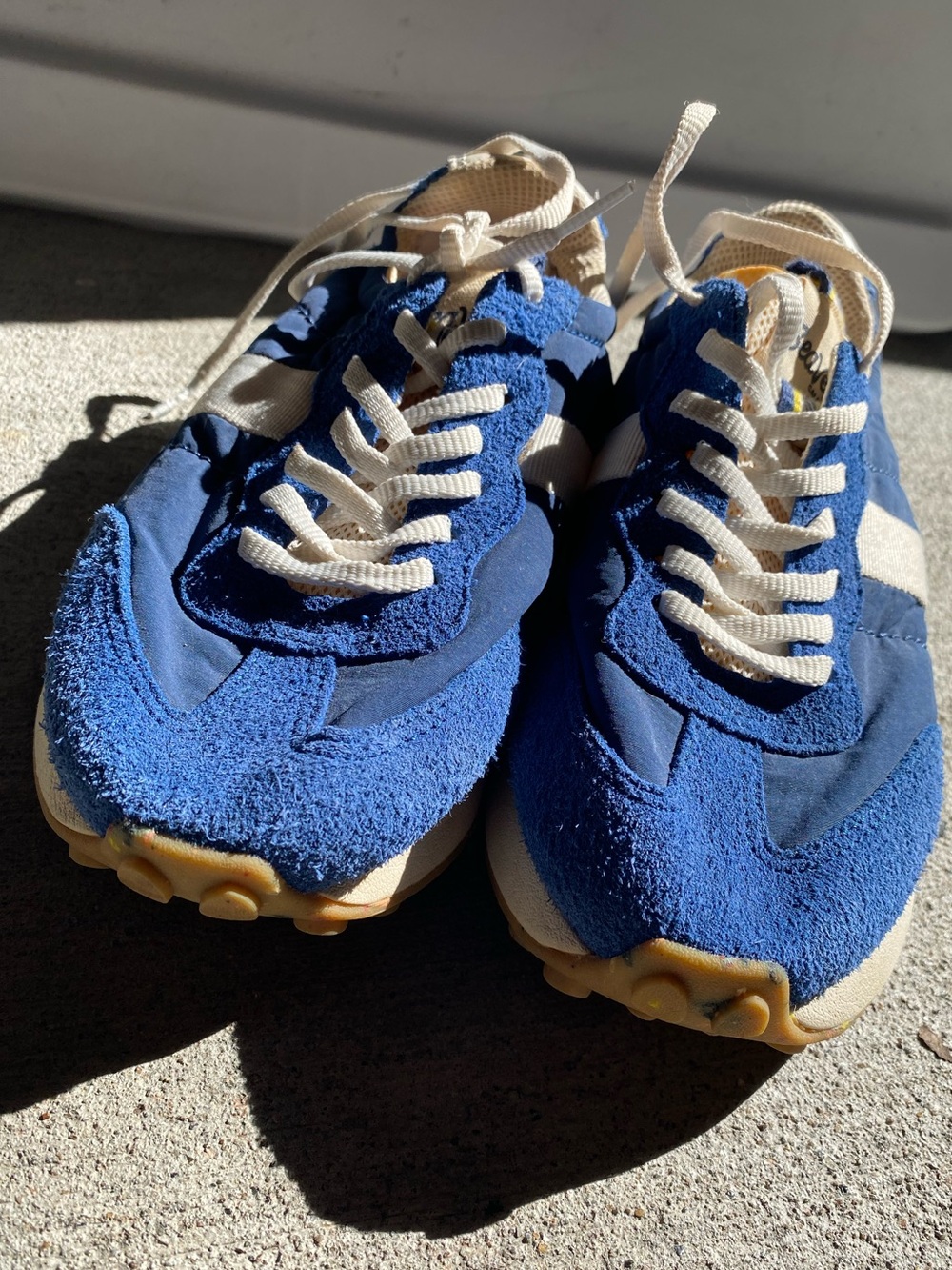 SeaVees Blue & Cream Women’s Suede Mesh Sneakers